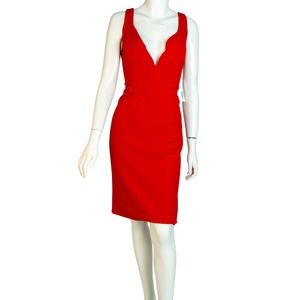 Aqua Women’s Red Low-cut Empire Waist Dress - New - Size XS